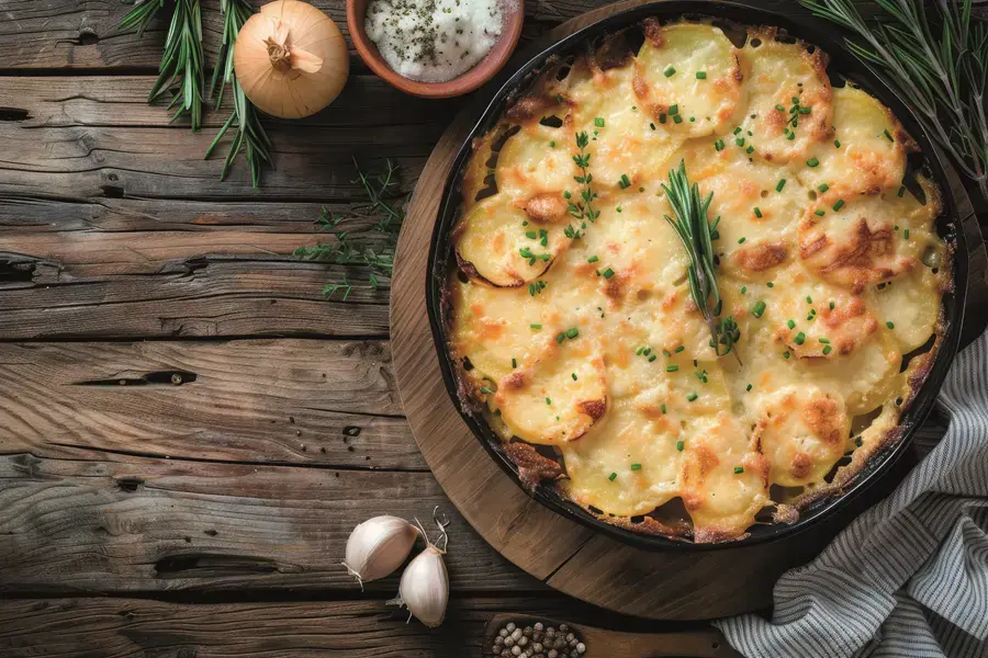 Sformato di patate con salmone e besciamella