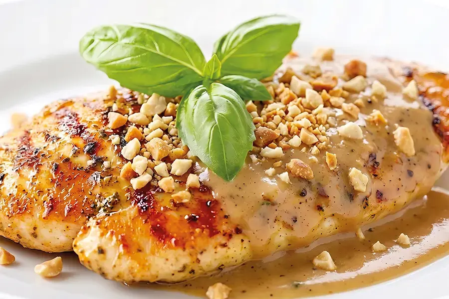 Cosciotti di pollo alla birra e arachidi